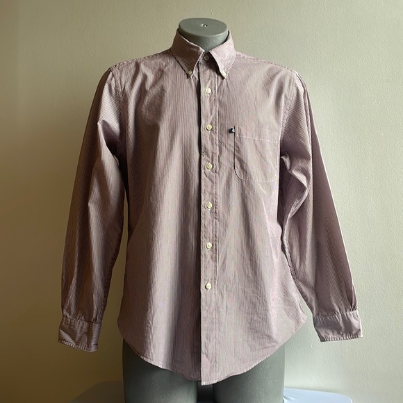 Brooks Brothers Slim Fit Red Striped Dress Shirt Large - Picture 2 of 6